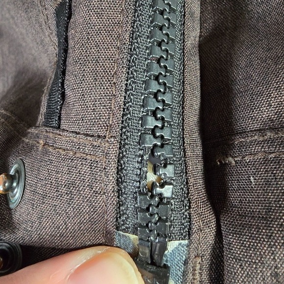 Nau Mens Hooded Full Zip Jacket Brown Size Small Outdoor Technical Shell - Picture 10 of 16